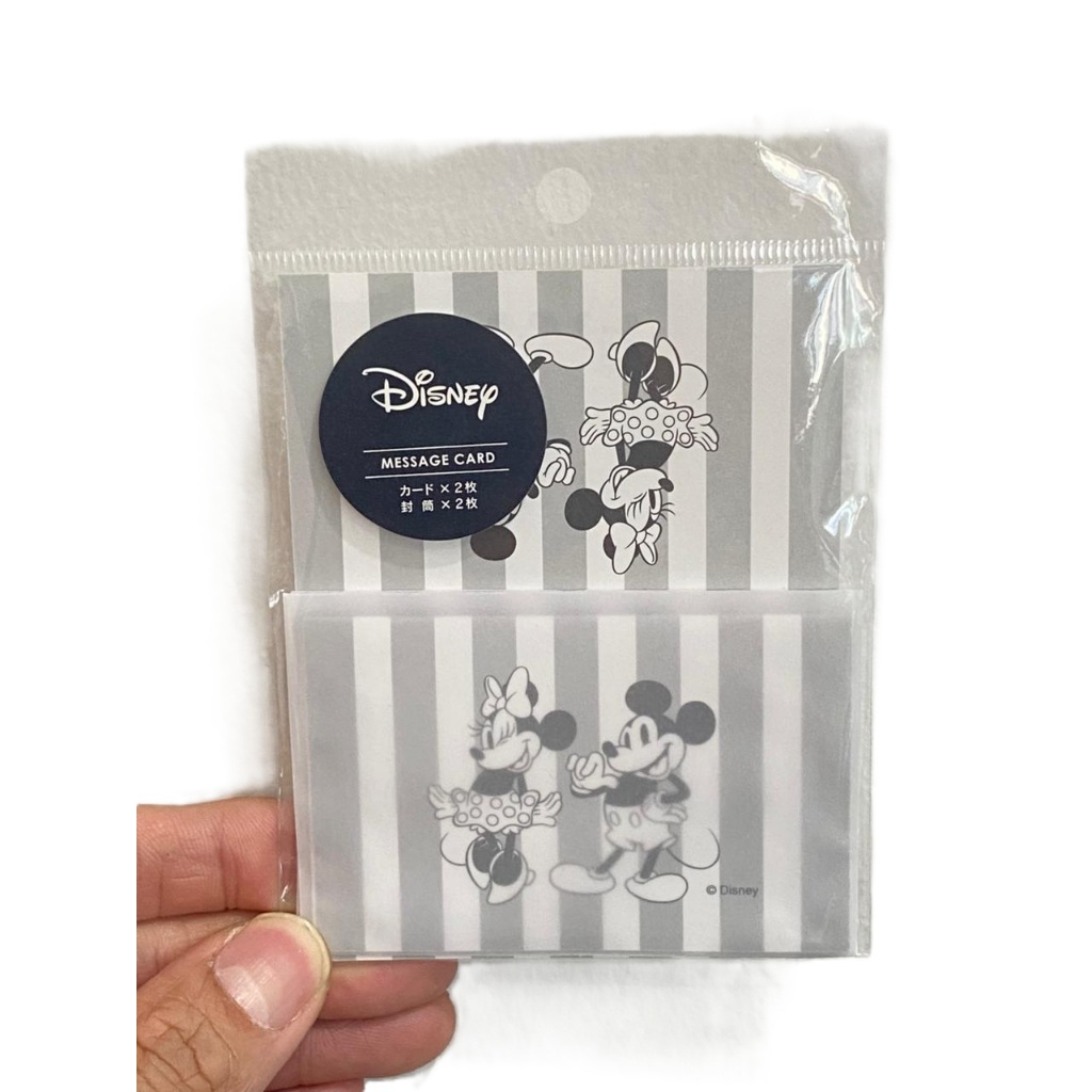 Disney Mickey Minnie Mouse Mini Message Card set isi 2 - Kartu Pesan Kecil Ucapan Ulang Tahun