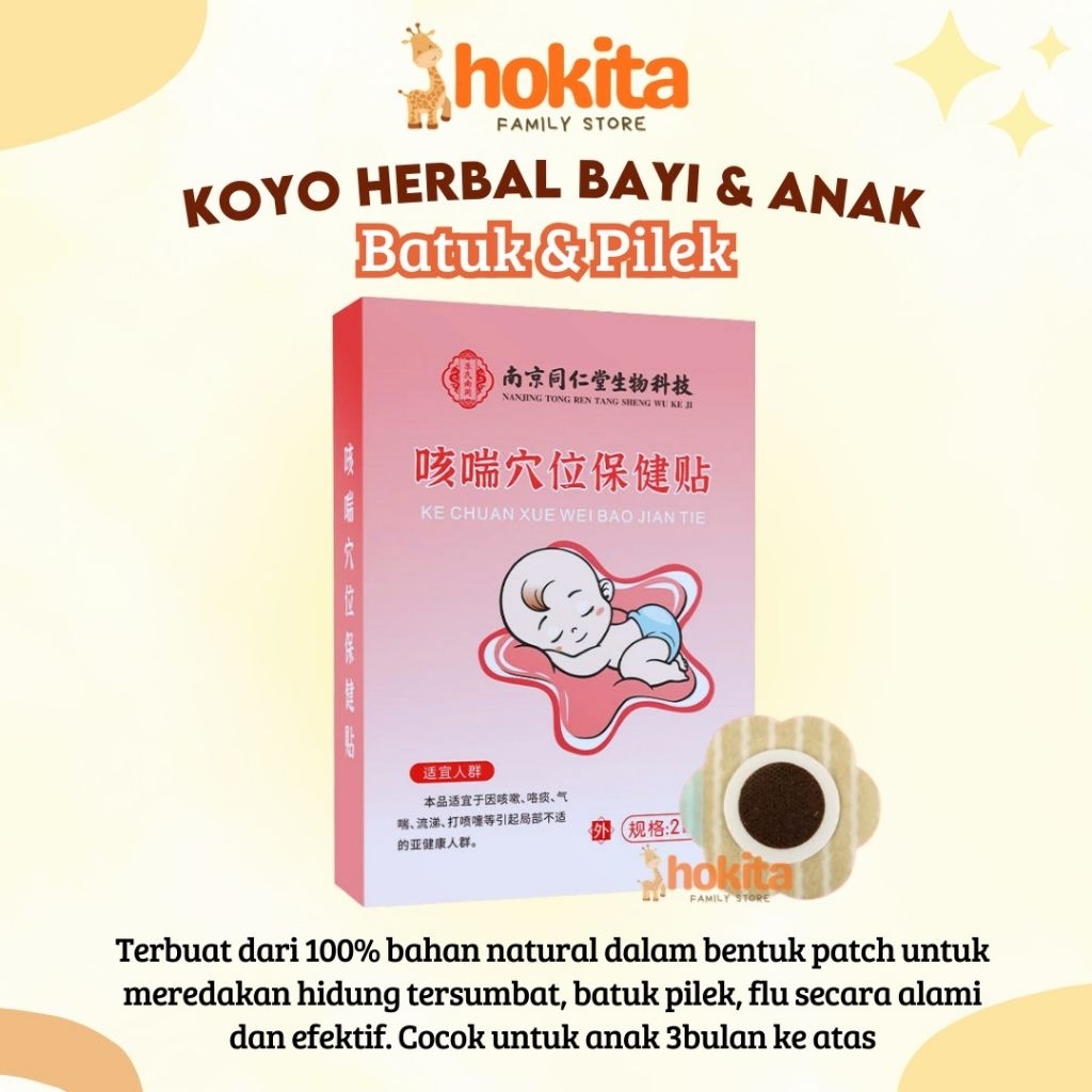Koyo Herbal Batuk Pilek dan Batuk Berdahak / Koyo Pelega Nafas Bayi 100% Herbal