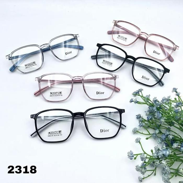 frame kacamata kotak besar bahan plastik pria wanita