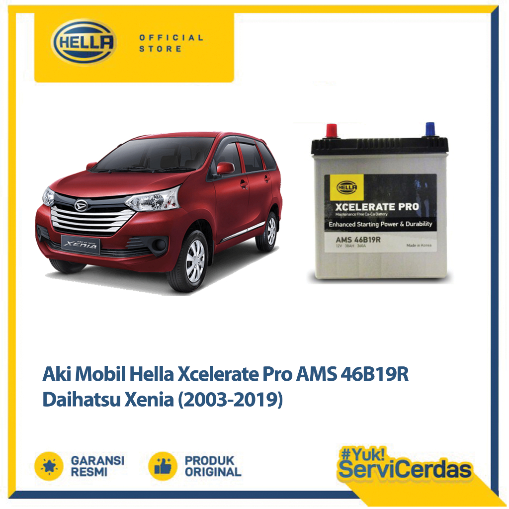 Aki Mobil Hella Daihatsu Xenia 2003 - 2019 XCELERATE PRO AMS NS40Z- Aki Mobil Kering