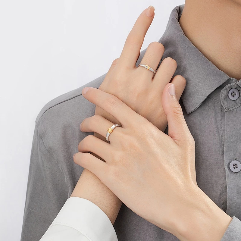 Cincin Couple Motif Matahari Dan Bulan Cincin Pasangan Desain Unik