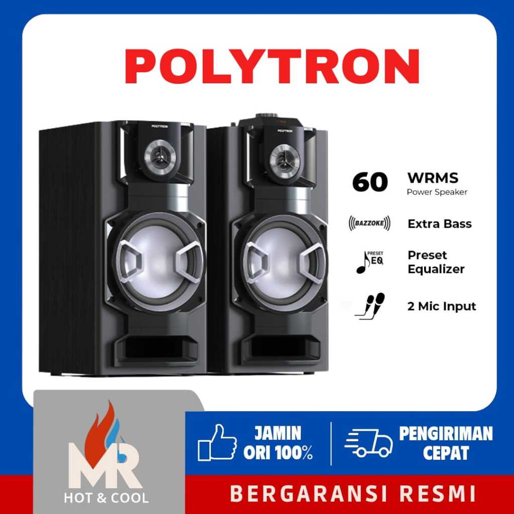 POLYTRON PAS8E12 Radio FM Bluetooth Active Speaker PAS 8E12