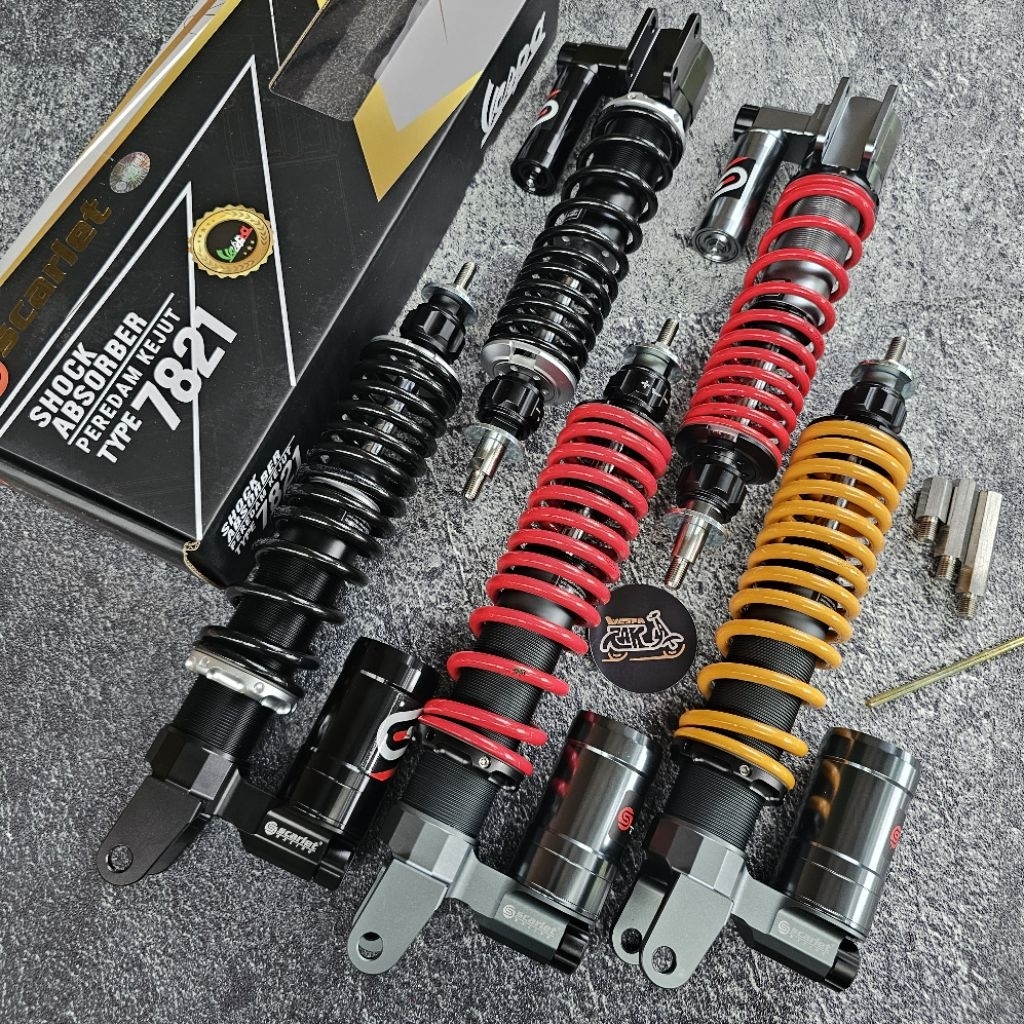 Shockbreaker Shock Depan Belakang Scarlet Racing Shock Tabung Vespa Scarlet