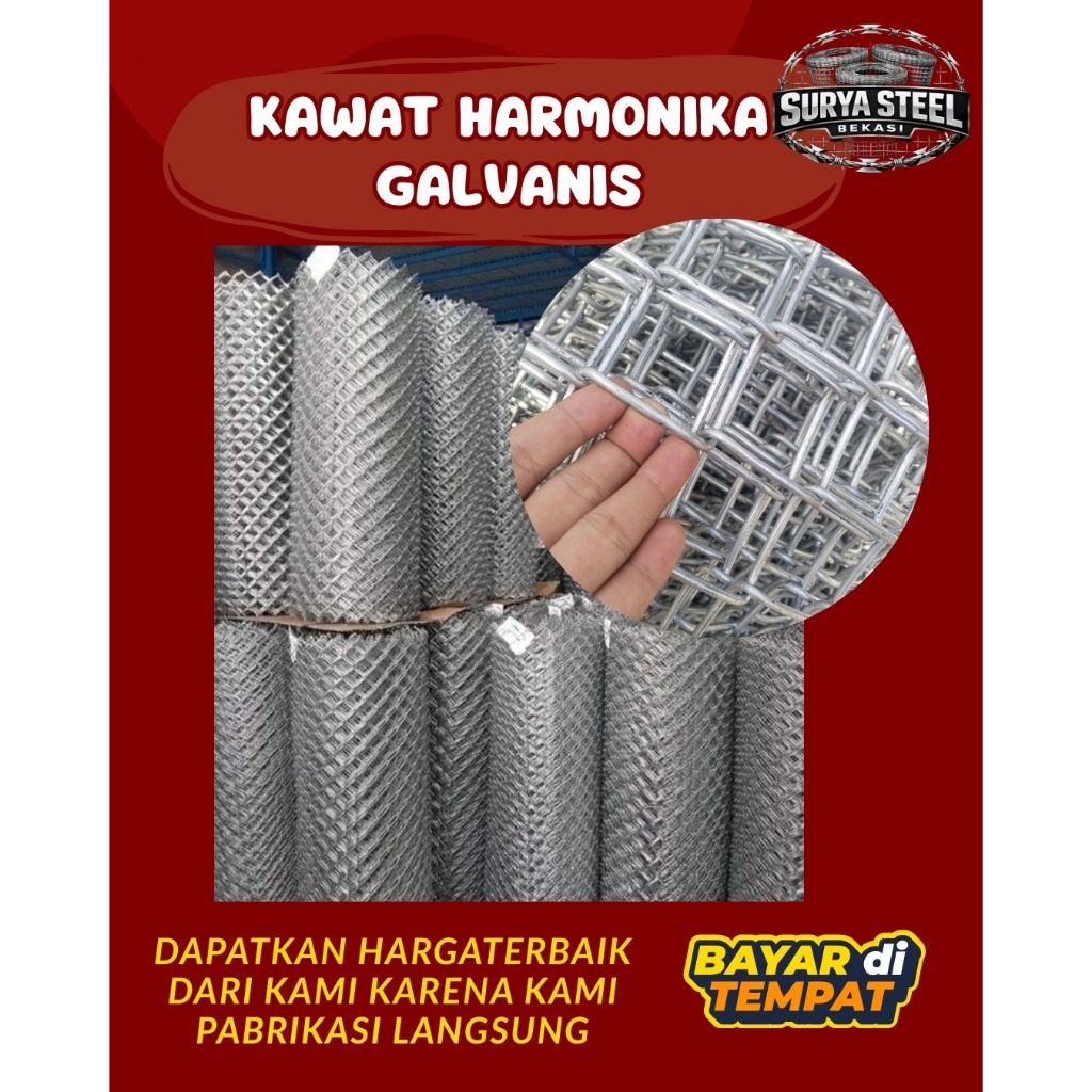 KAWAT HARMONIKA GALVANIS ANTI KARAT PANJANG 10 METER