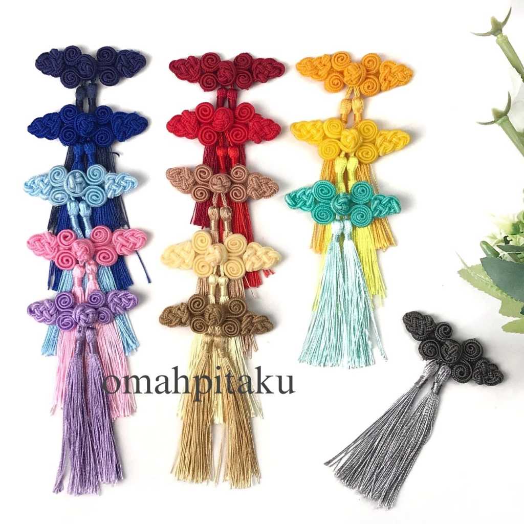 1 BUAH - KANCING SHANGHAI 2 TASEL/ TASEL IMLEK/ APLIKASI IMLEK/ KANCING IMLEK