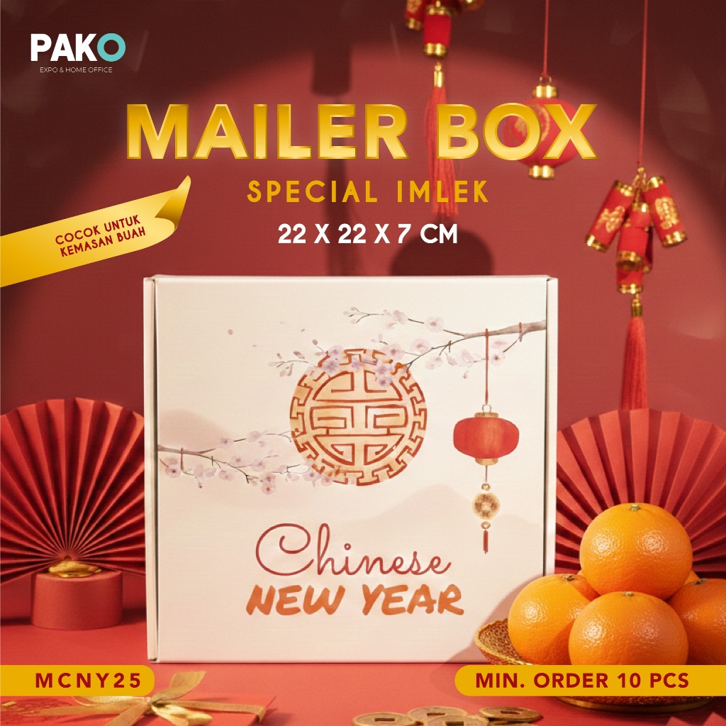 Box Mailer hampers buah imlek | Box parcel buah | Packaging Hampers Imlek |Box CNY