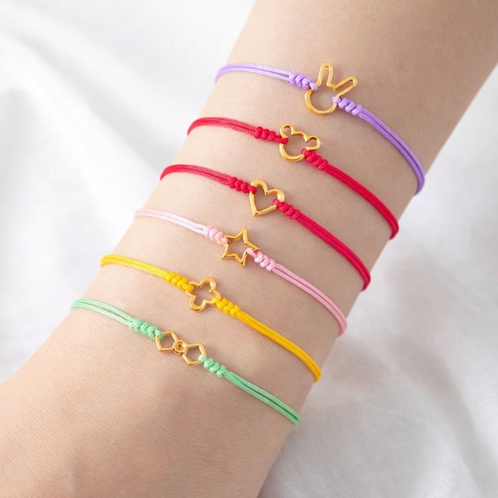 Gelang Tali Emas Charm Cutie - Toko Emas Gadjah