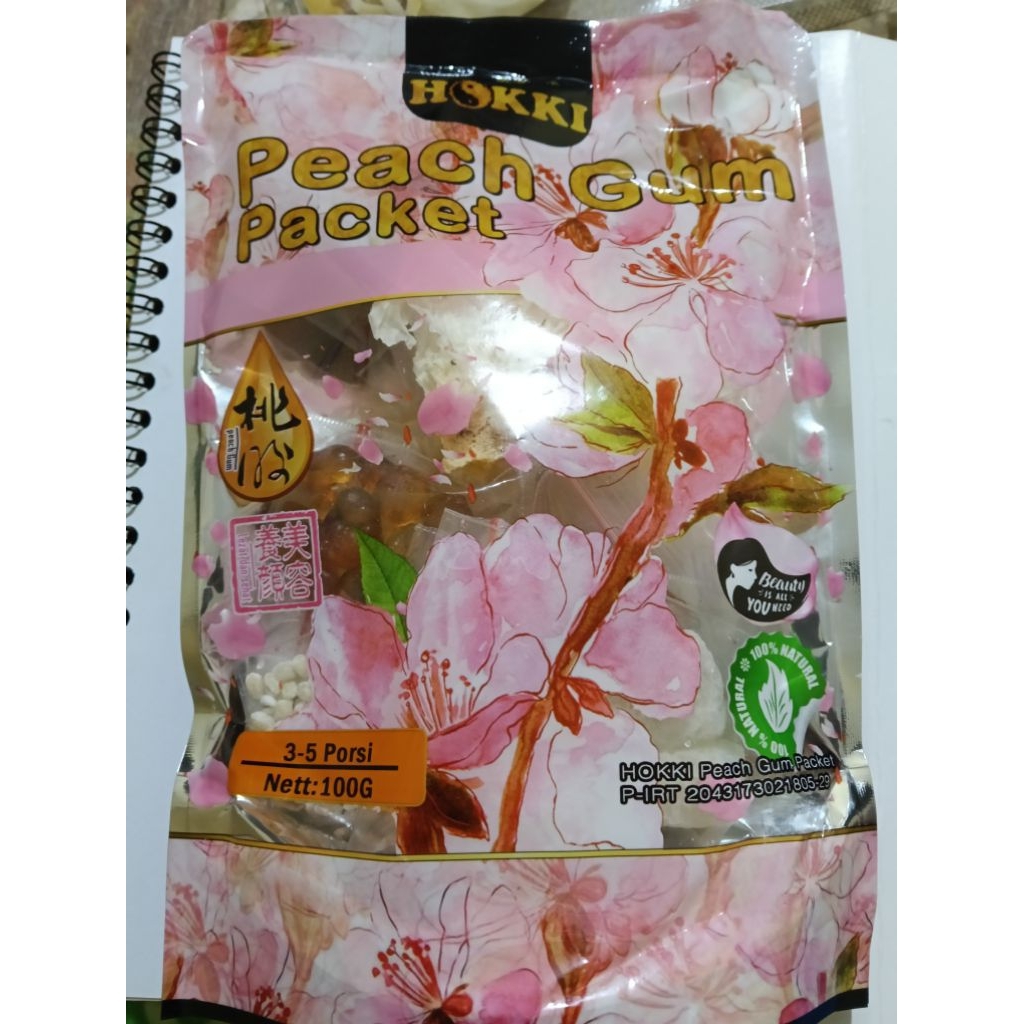 Peach Gum Paket | Peach Gum Dessert Premium Super lengkap tao jiao minuman 100 gr