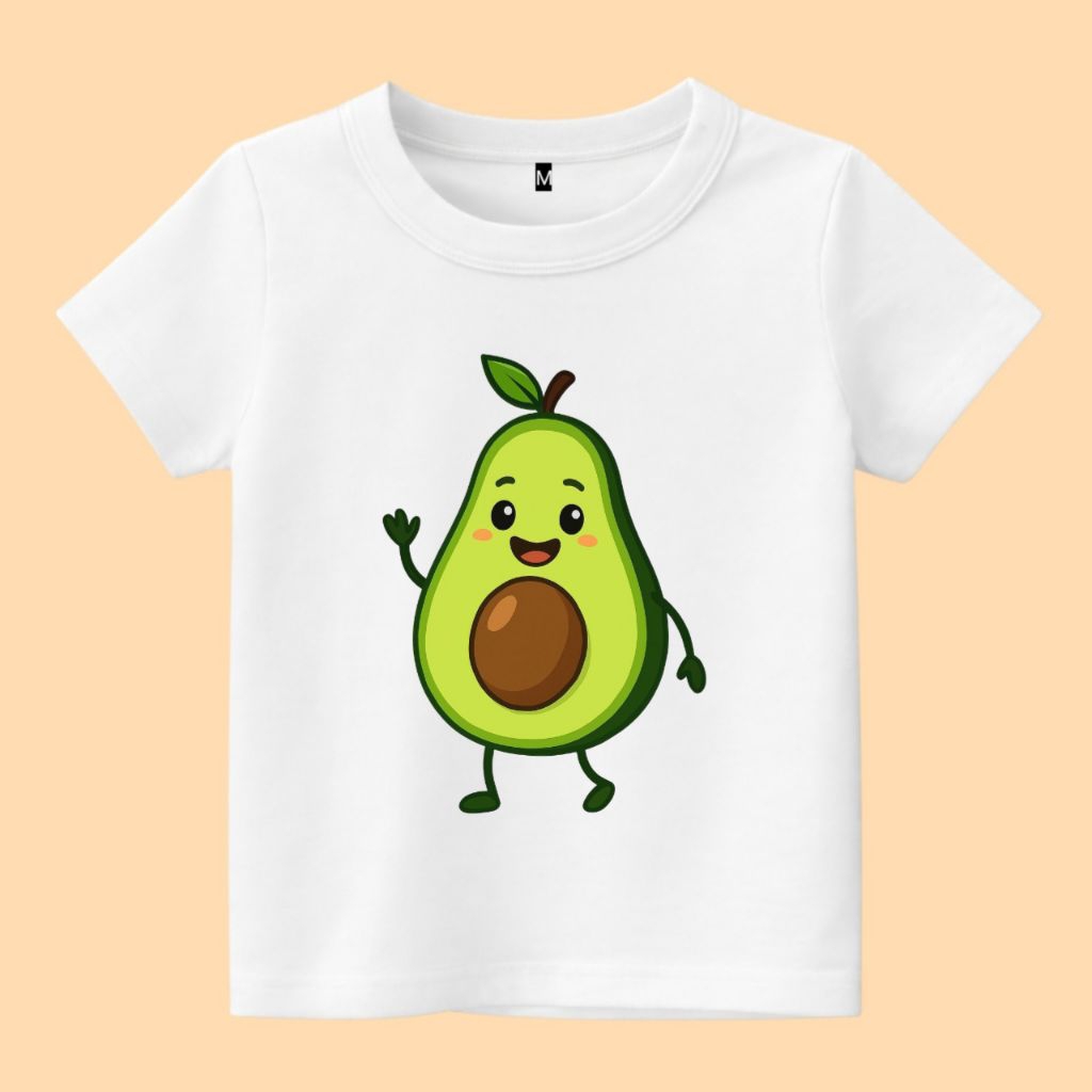 Baju Kaos anak buah alpukat kartun lucu