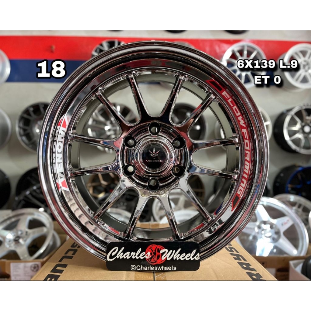 VELG VENOM 5 RING 18 BLACKCHROME AS