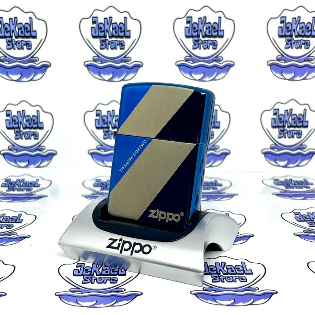 Zippo Classic Blue Ice Tifanum Coatwo Silver Tone Original | Ping Sound