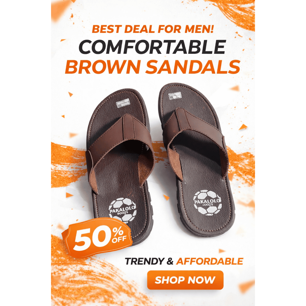 PAKALOLO Sandal Kulit Upper 100% Original Outsole Motif Bola Size 39-43