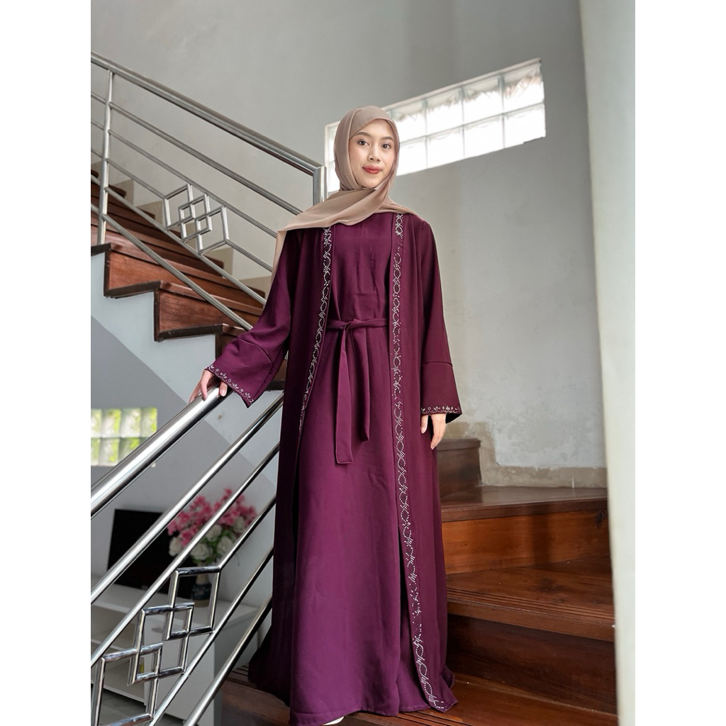 CUCI GUDANG Zavera Abaya terbaru syari sabrina anti UV Gamis lebaran Abaya dewasa Gamis haji dan