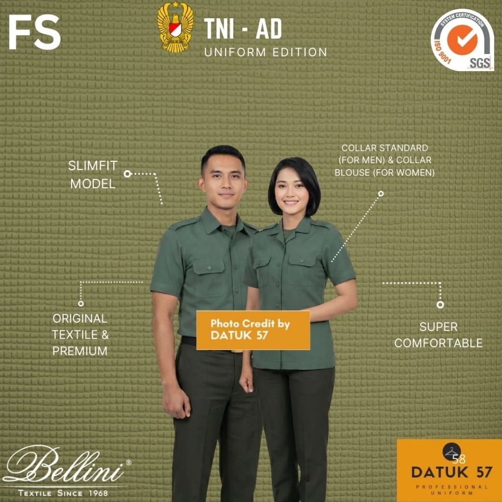 [FULL SET] Original Premium by Datuk 57 Seragam Kemeja Celana Atasan Bawahan Setelan Stel PDH Pakaia