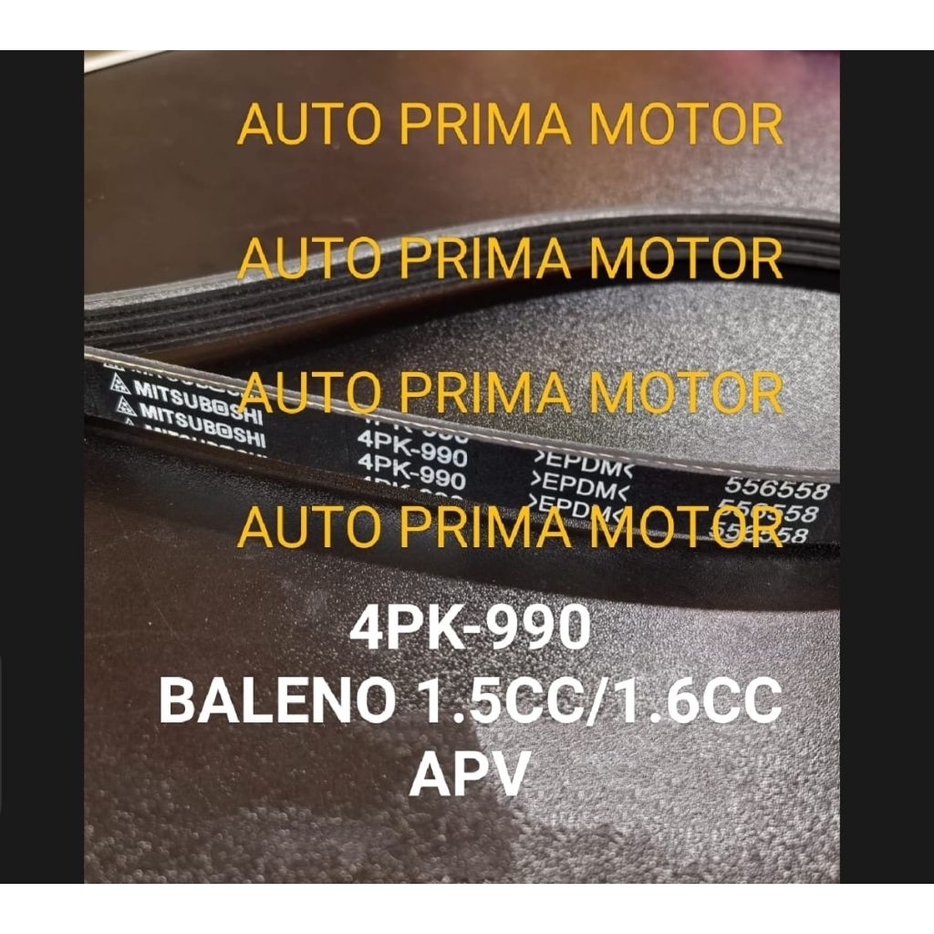FAN VAN V BELT TALI KIPAS 4PK990 BALENO 1.5 1.6 APV 1.6CC 4PK-990