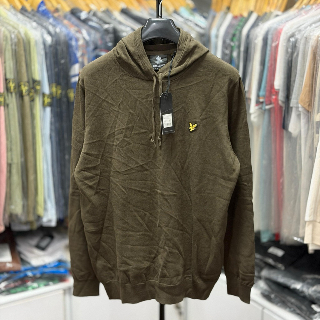 Hoodie Lyle Scott Knit Olive Brand New With Tags Original 100%  Size : L ( 73 X 60 )MODEL TB 175 CM 