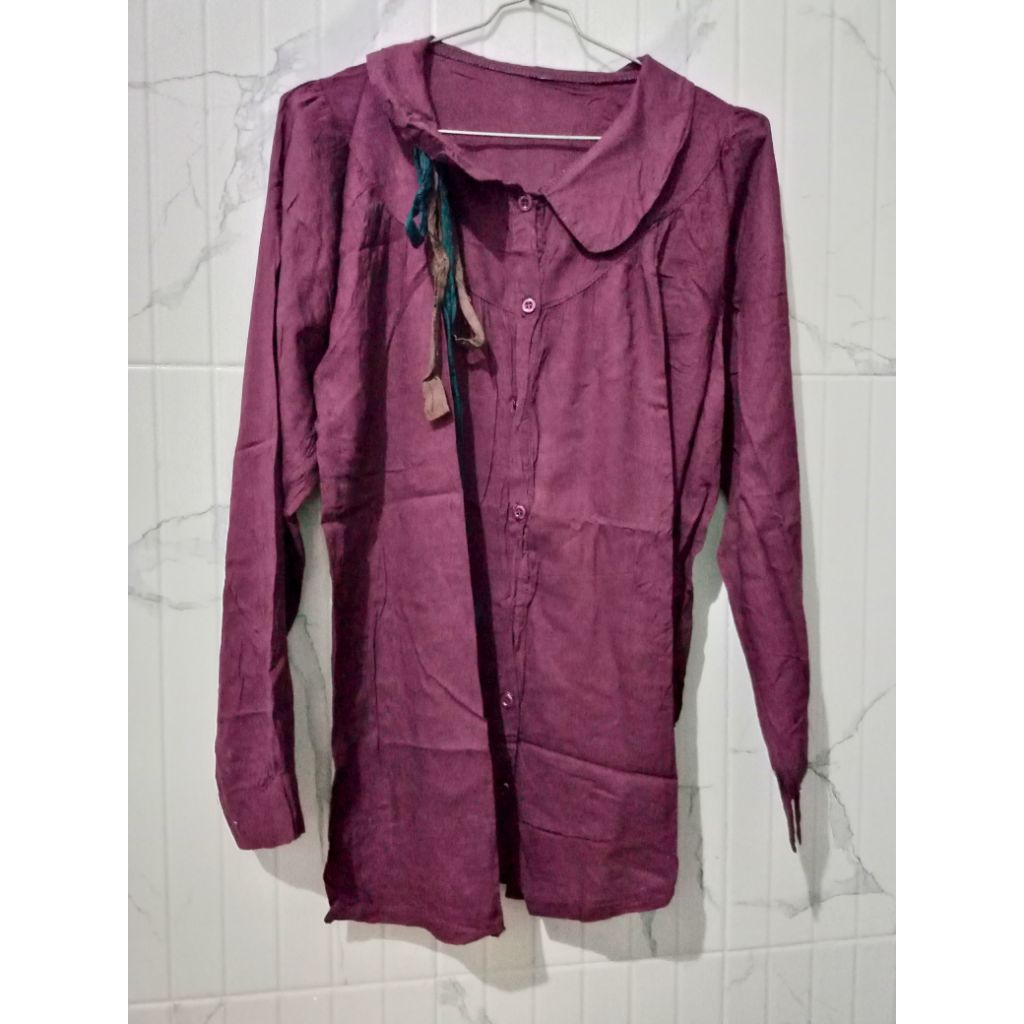PL Kemeja Burnt Burgundy