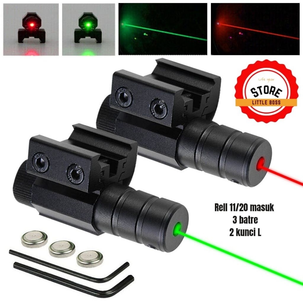 Laser Scope hj11 cahaya merah red dot free ongkir