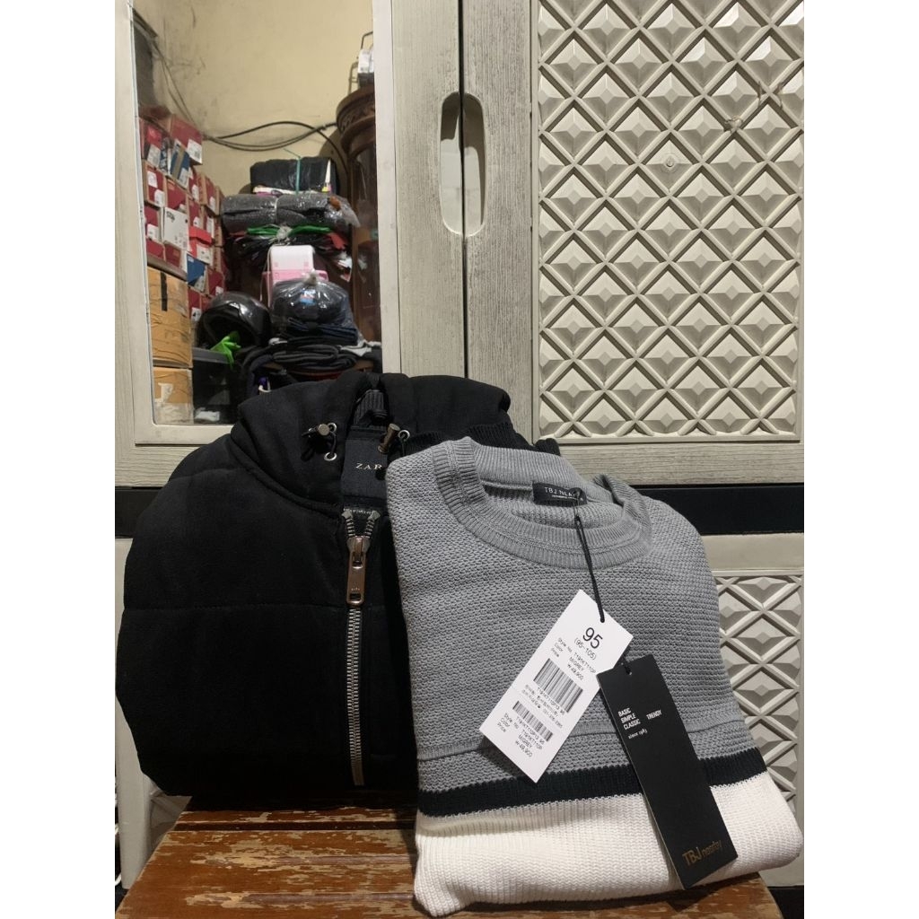 ORIGINAL ROMPI PUFFER ZARA VEST SUEDE TBJ NEARBY KNITWEAR ZIPPER WOOL MULTI COLOUR STRETCH