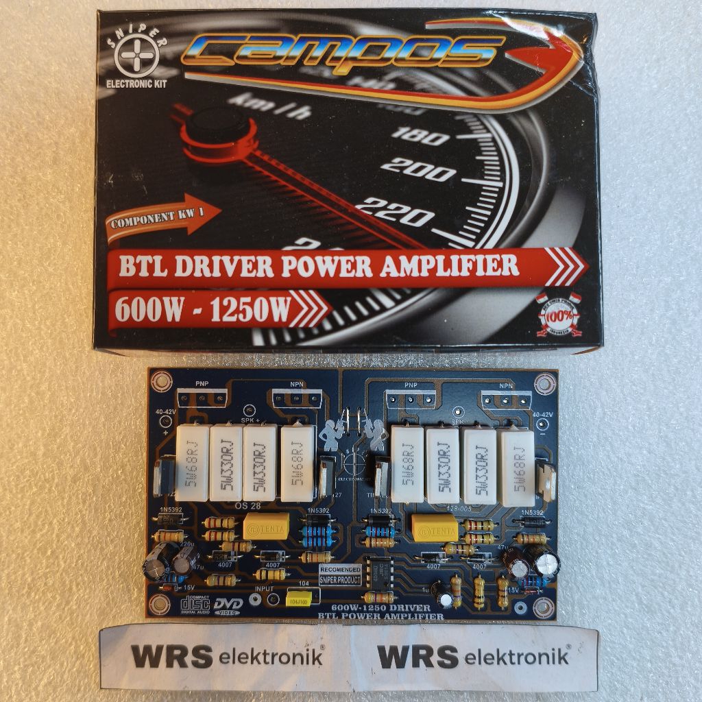 Kit driver power amplifier mono BTL Campos 600-1250watt