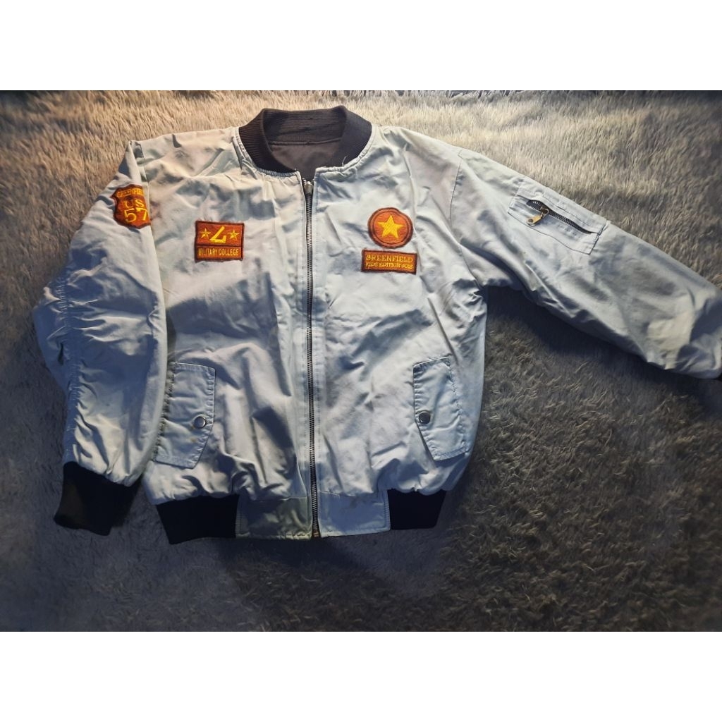 Reversible Bomber Jacket (Bolak Balik) - Semi Crop
