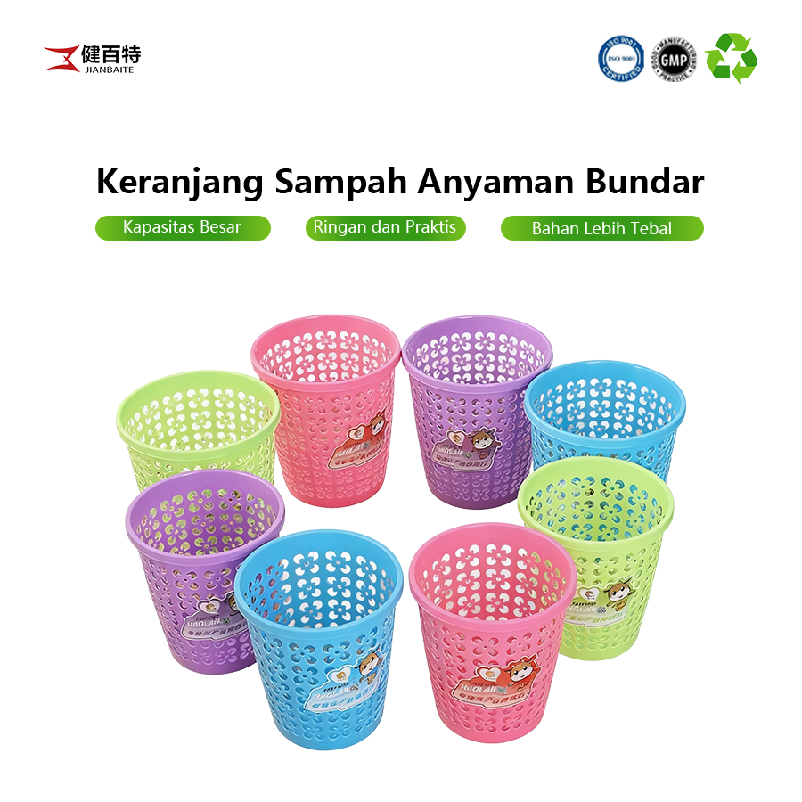 TEMPAT SAMPAH KERANJANG - Ukuran Besar Bulat / Tempat Keranjang Sampah Plastik Murah