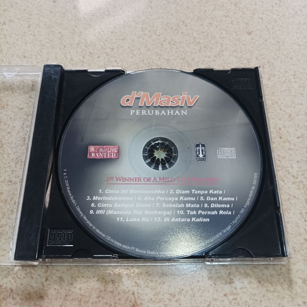 Original CD Audio Music Band D'Masiv Album Perubahan