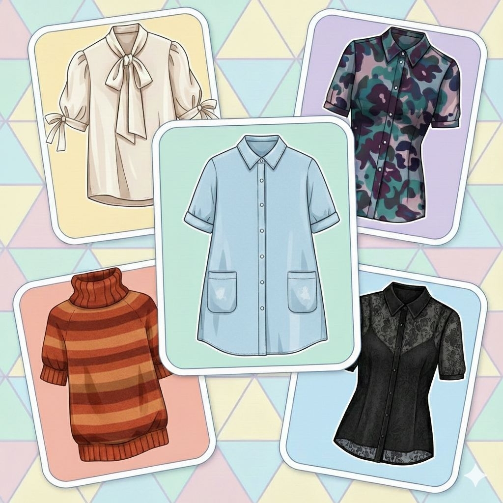 PL Blouse/Kemeja Wanita Lengan Pendek