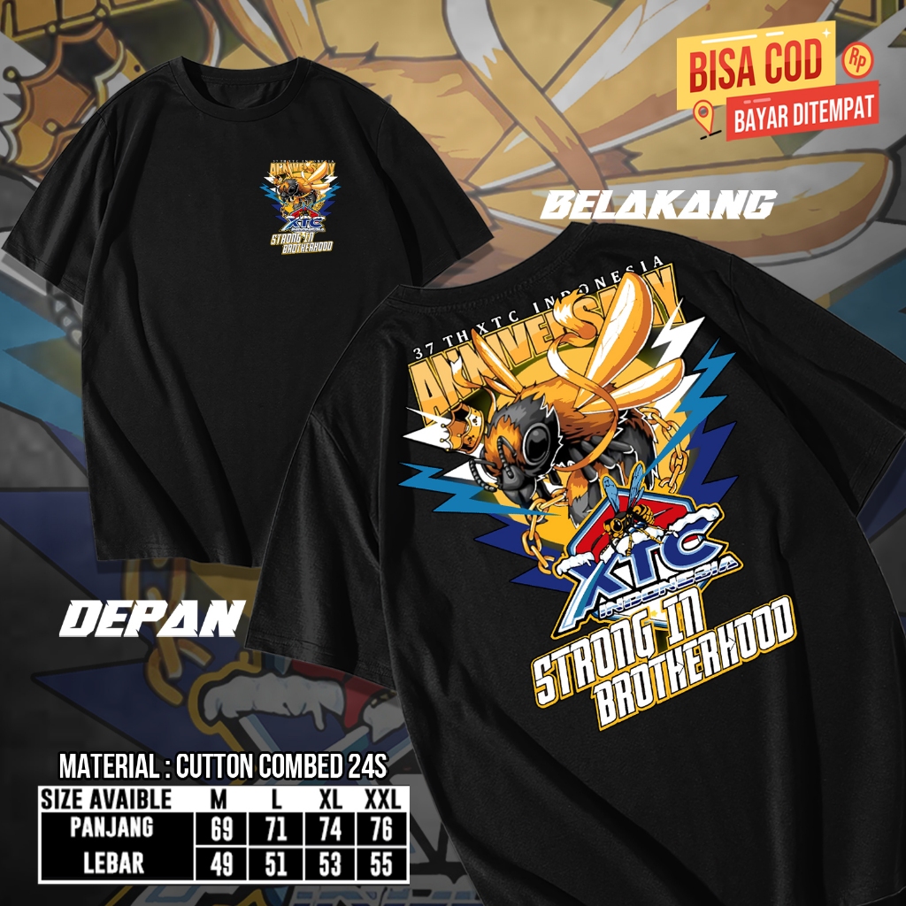 Kaos ANNIVERSARY XTC 37 Th Baju XTC INDONESIA Cotton 24S