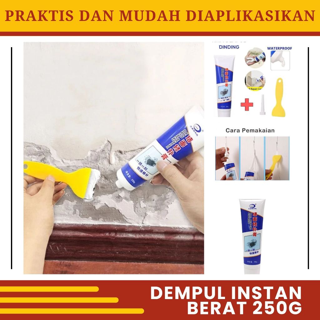 Dempul Instan Dempul Tembok Instan Anti Retak Tembok Penambal Tembok Retak Pasta Dempul Krim