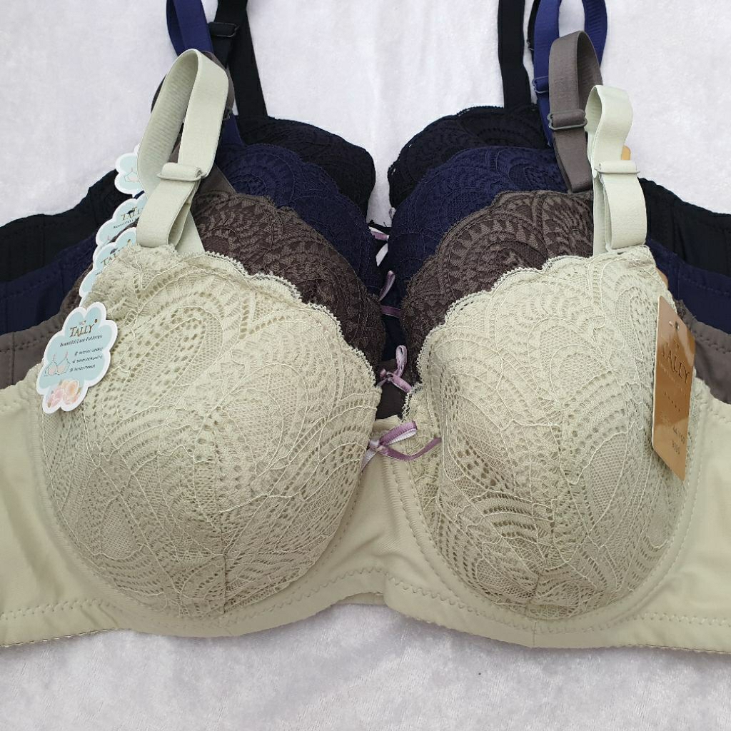 Bra bh Tally 9090 tanpa busa berkawat cup C 38-44