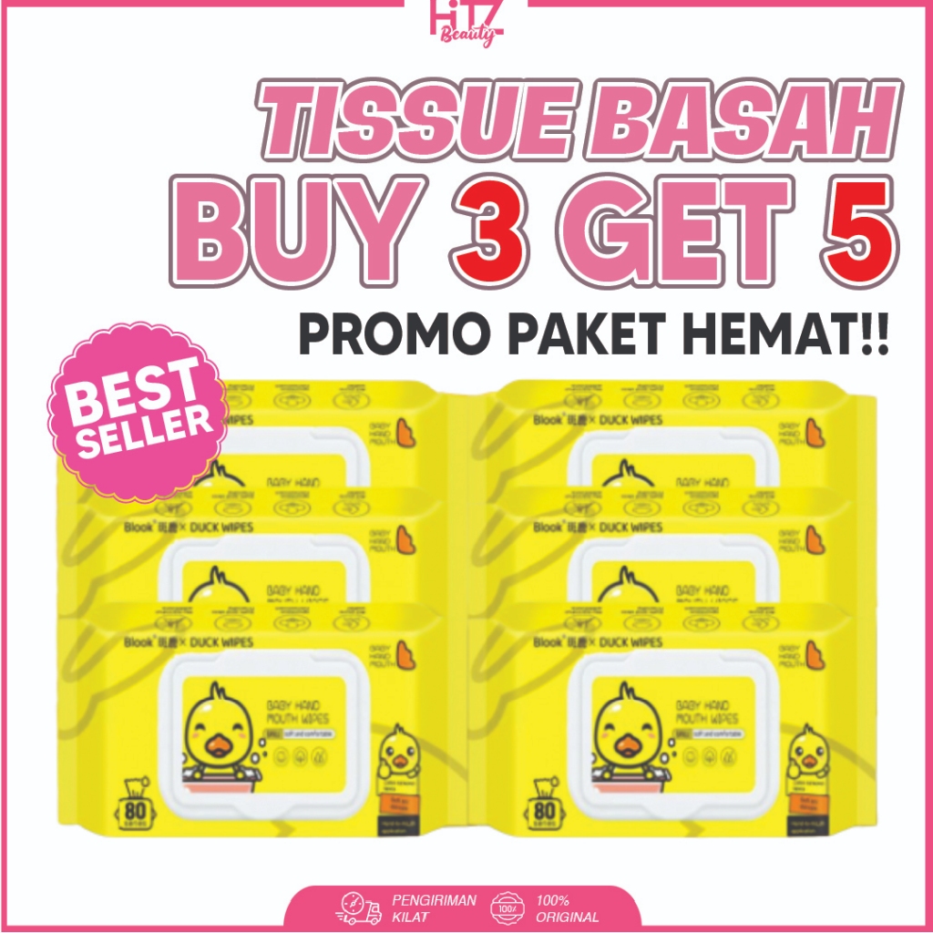 Tissue Basah Paket 5 Pack Baby Tissue Bayi Super Soft Wet Wipes 50S Perlengkapan Bayi Tisu Basah Wajah Perawatan Kecantikan Facial Tissu 180 Sheets 2 Ply 250 Travel Pack Tisu Bayi Ganti Popok Pempers Diapers Tissue Basah Wajah Kecantikan Murah Grosir