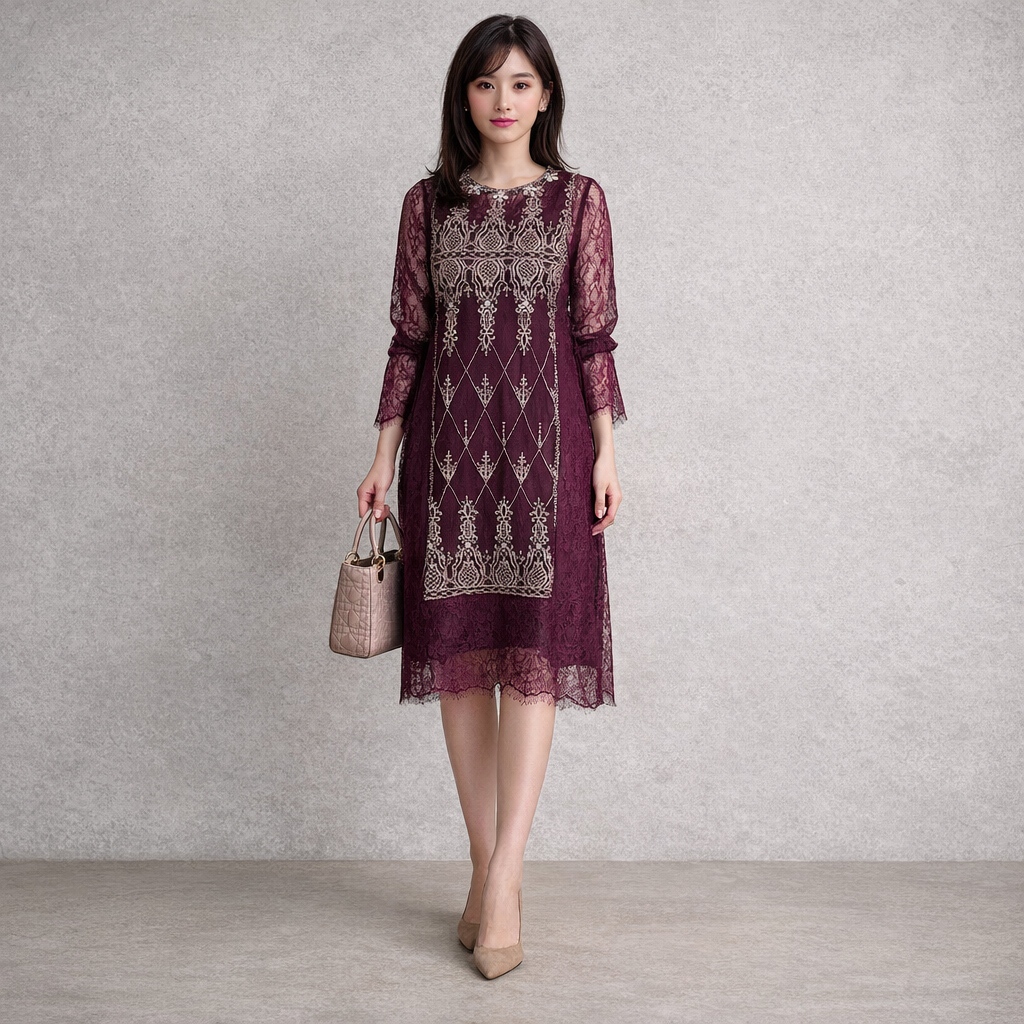Lausboutique-Camille Dress-Turkiye Series-Dress Brukat Pesta Premium