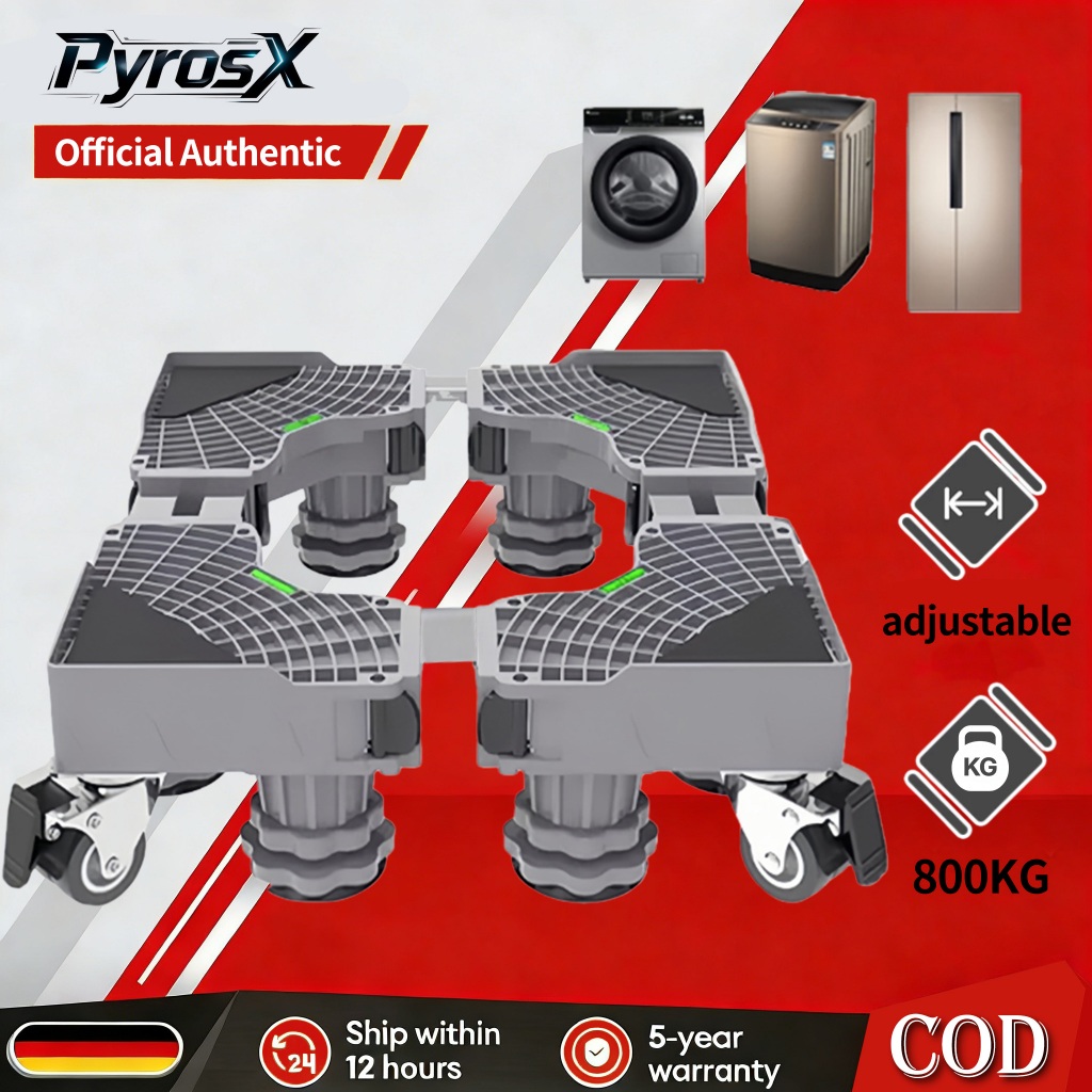 Alas Mesin Cuci Kulkas Tahan Karat Disesuaikan [COD] Braket Roda Kaki Kulkas Rem