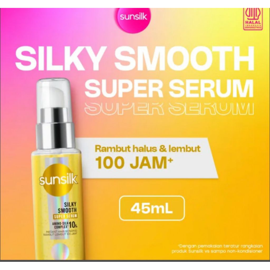 Sunsilk Super Serum Rambut 45 ml / Silky Smooth / Black Glossy