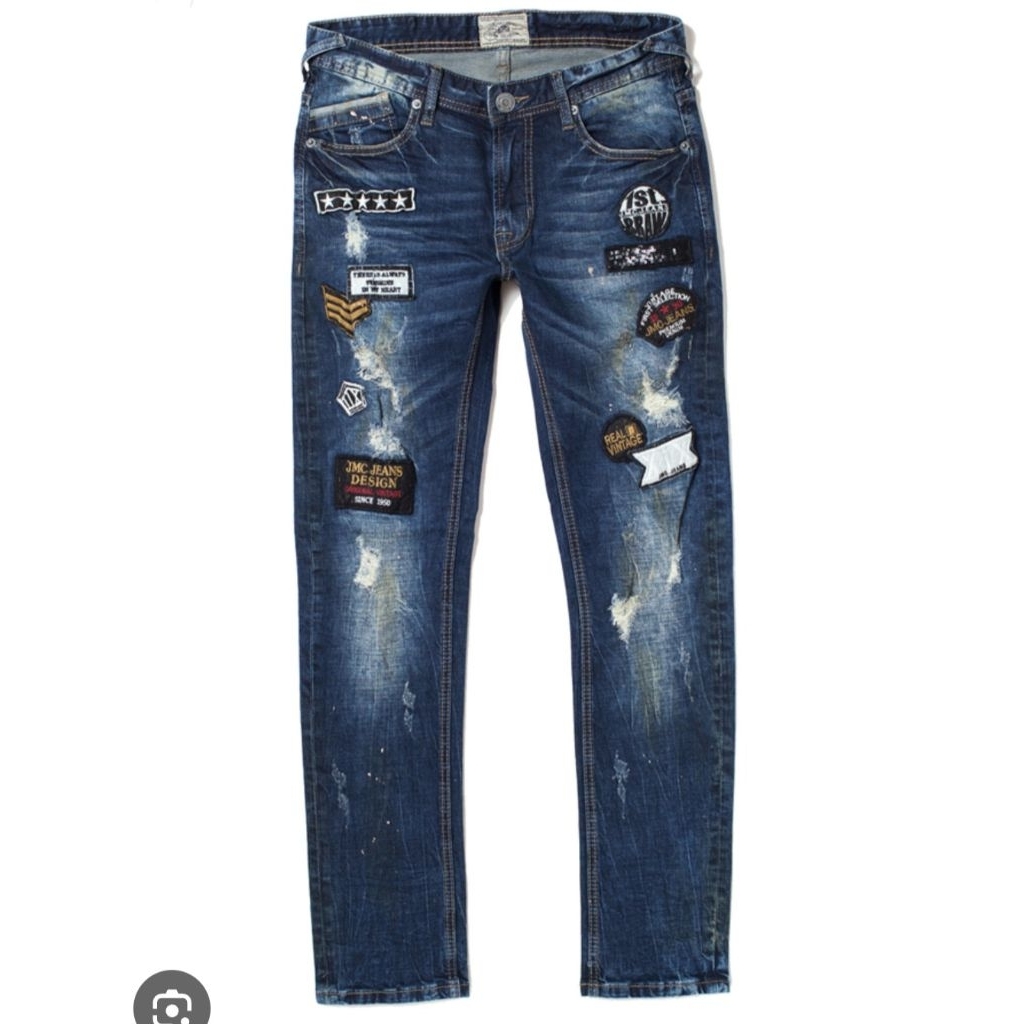JMC jeans biker , jmc bikers jeans ripped , balmain paris