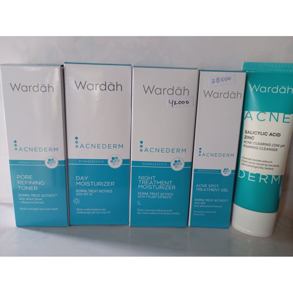 Wardah acnederm perawatan wajah 1 paket