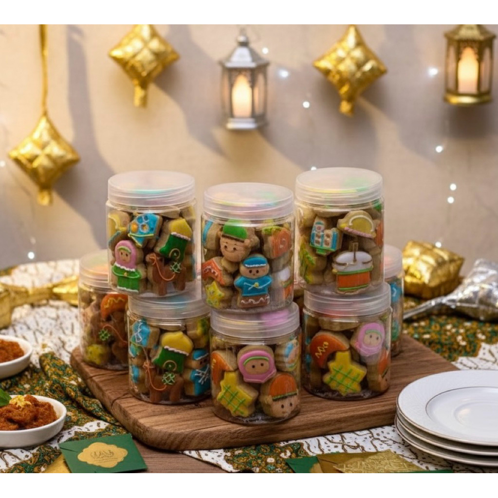 cookies karakter Lebaran jar plastik