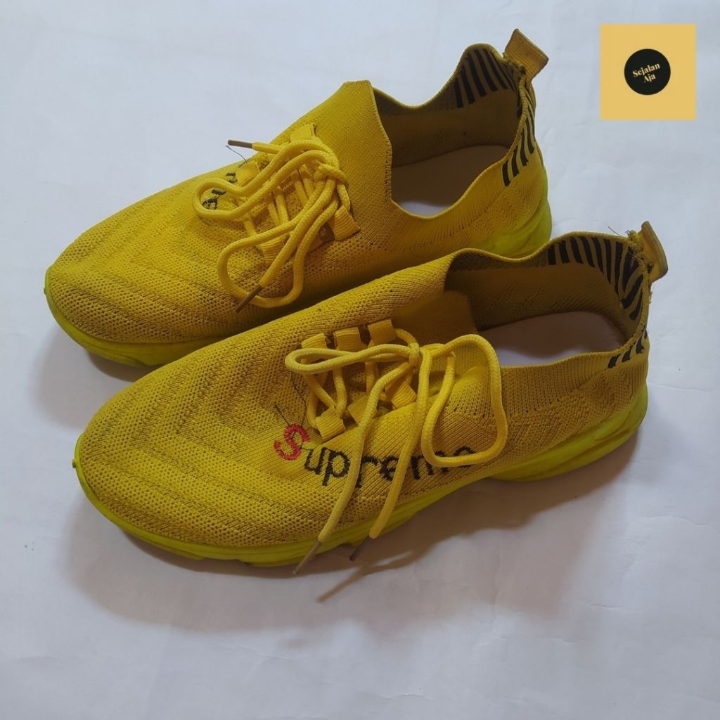 SEPATU SNEAKERS OLAHRAGA KUNING WANITA