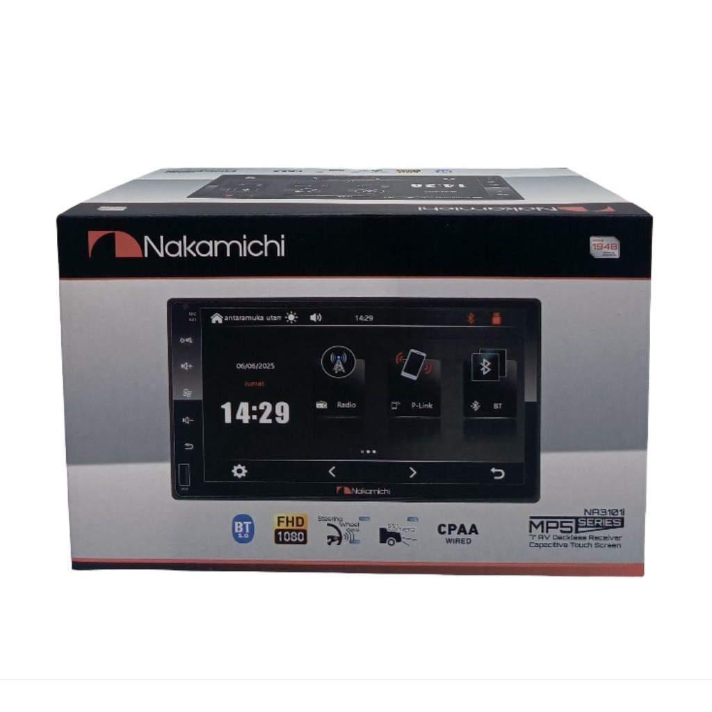 Headunit 7 Inch Mp5 Deckless Nakamichi NA31011