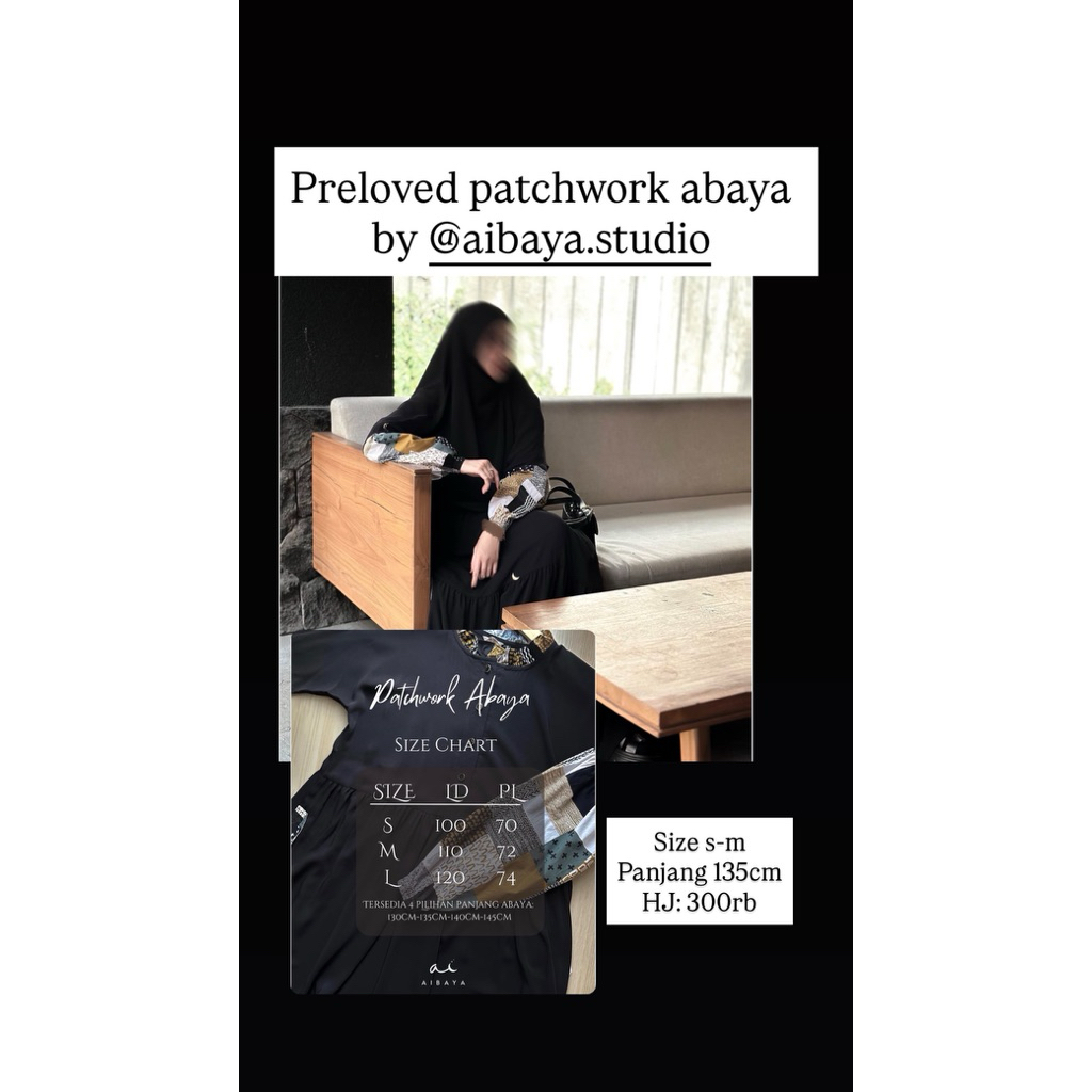 patchwork abaya by aibaya studio