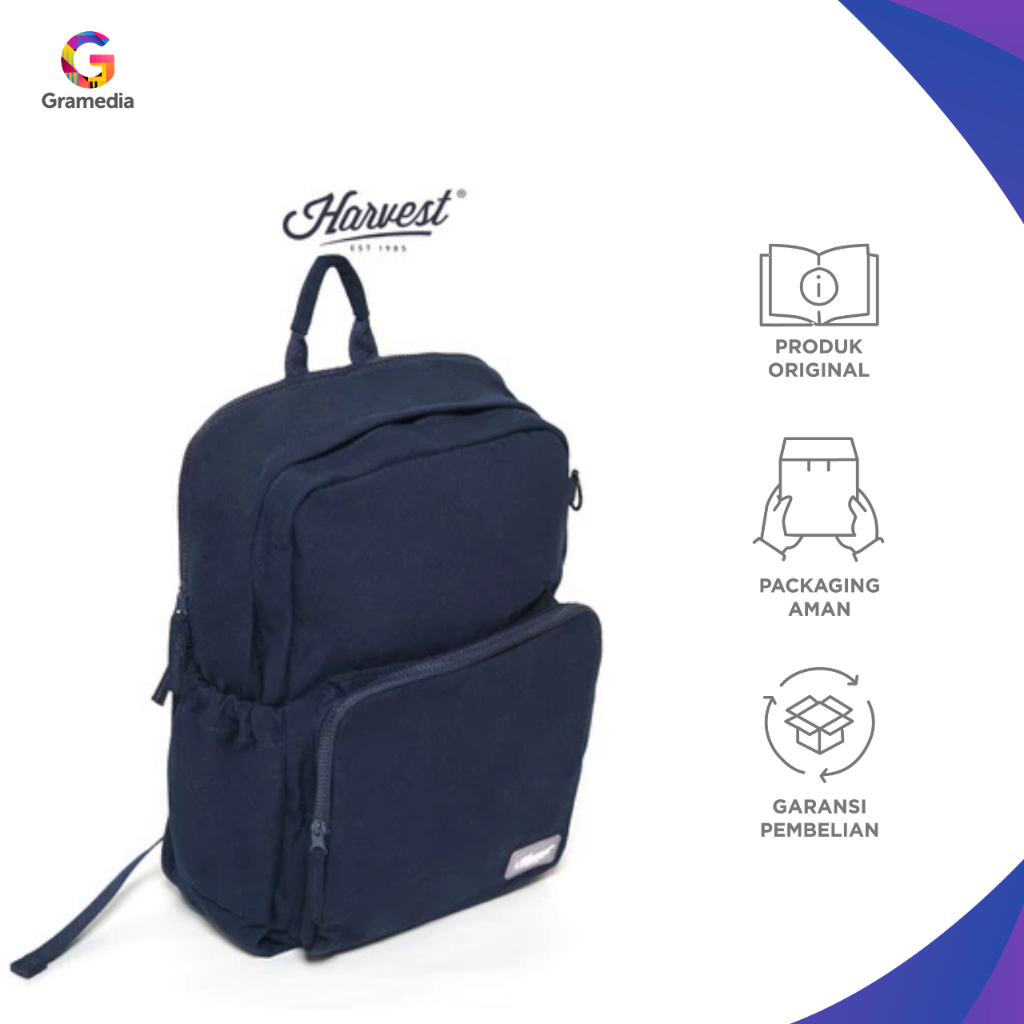 GRAMEDIA MALL PEKANBARU (ORIGINAL) harvest Tas Ransel Sekolah Kantor Laptop Wanita Pria - Kana