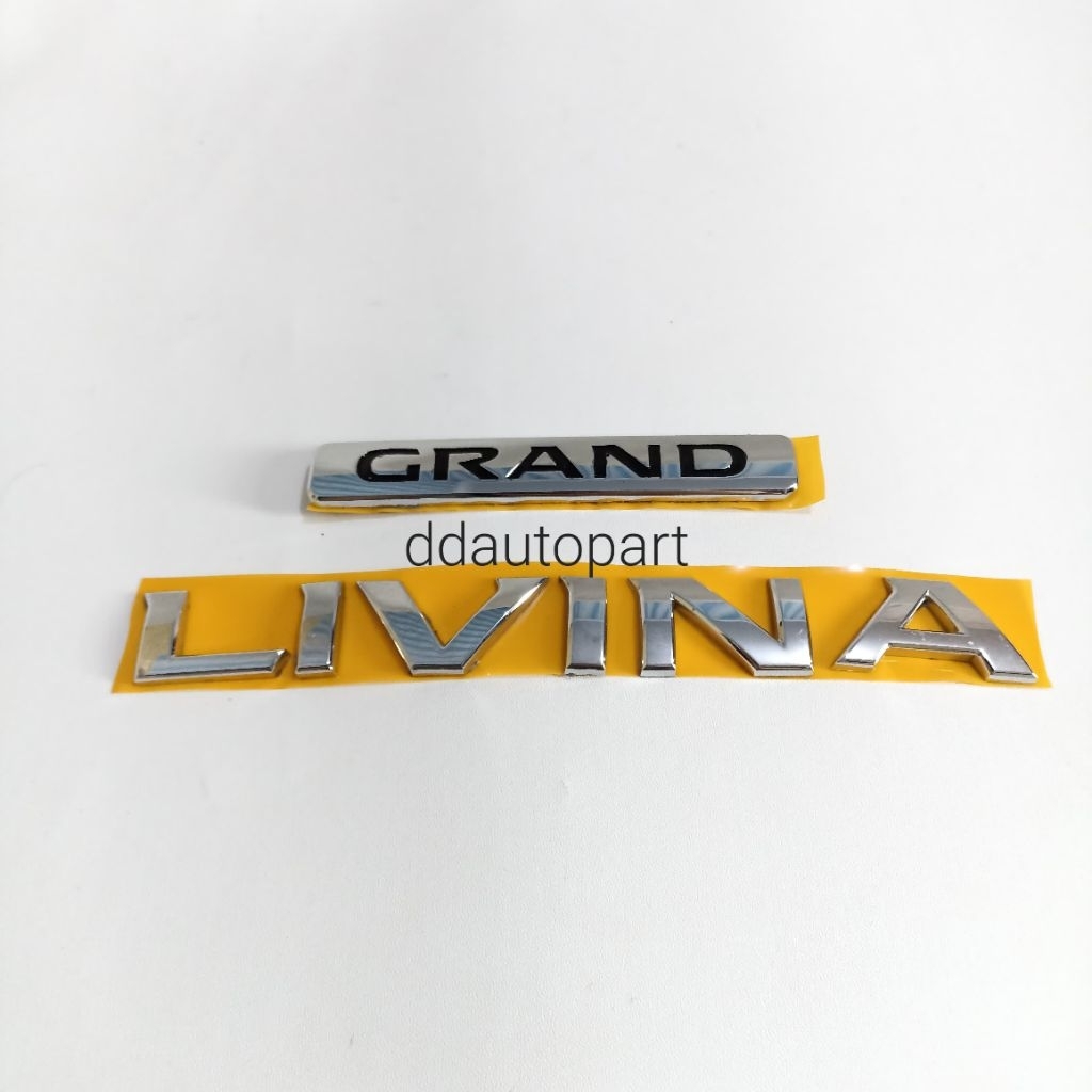 Emblem Logo Bagasi Tulisan Grand Livina Pisah /Mobil Nissan OriginaL 100%