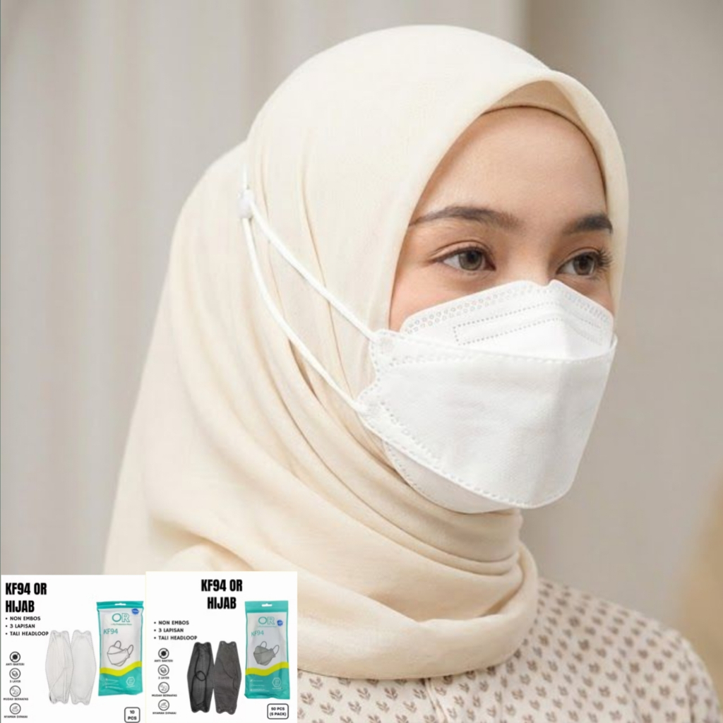 Masker Hijab KF94 | Masker KF94 Hijab |  KF94 Hijab  | Masker Hijab