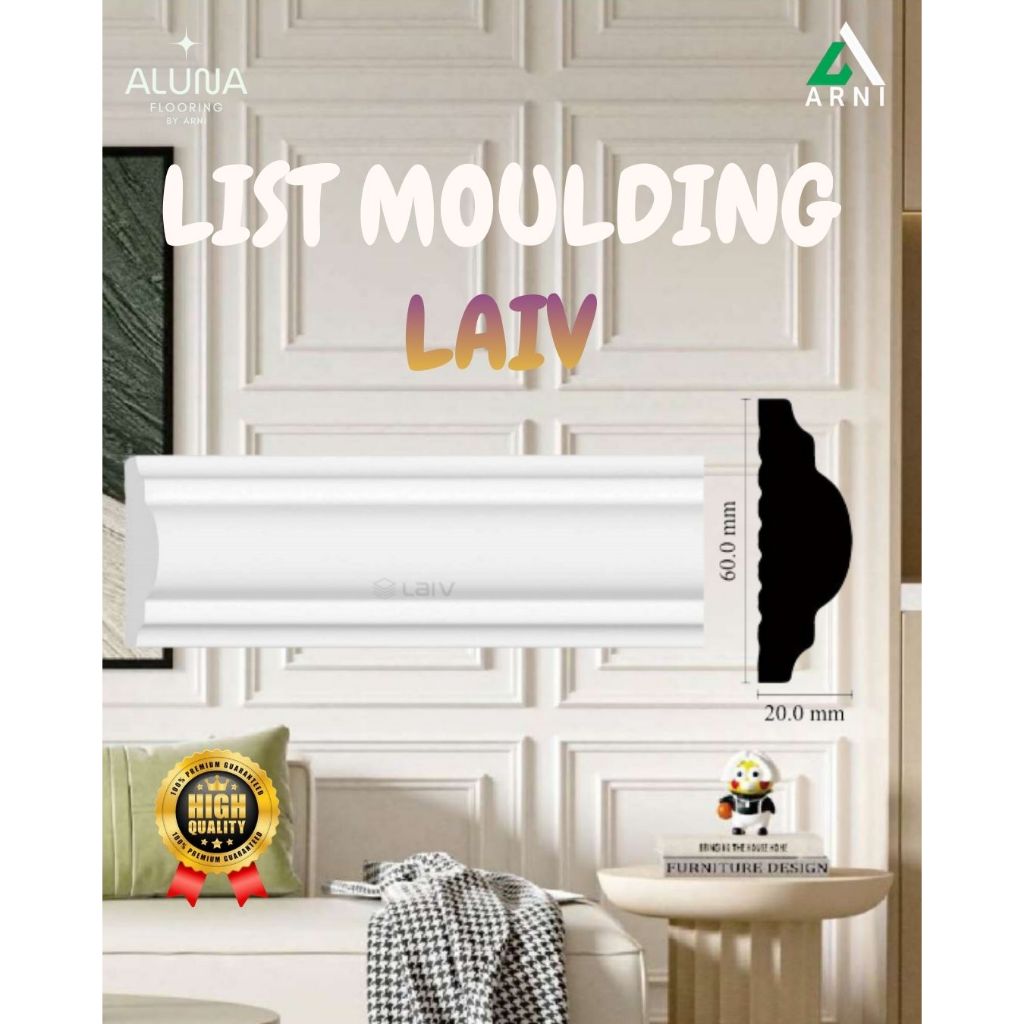 MOULDING LAIV  Bahan Premium Berbagai Ukuran | Wall Moulding Dekorasi | Dekorasi Dinding | Lis List 