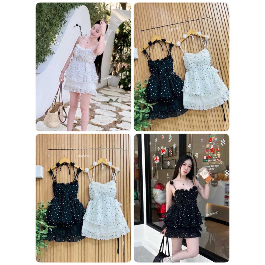 Jimiso - 708 / One set rok mini / setelan motif polkadot  / baju wanita motif polkadot / MW