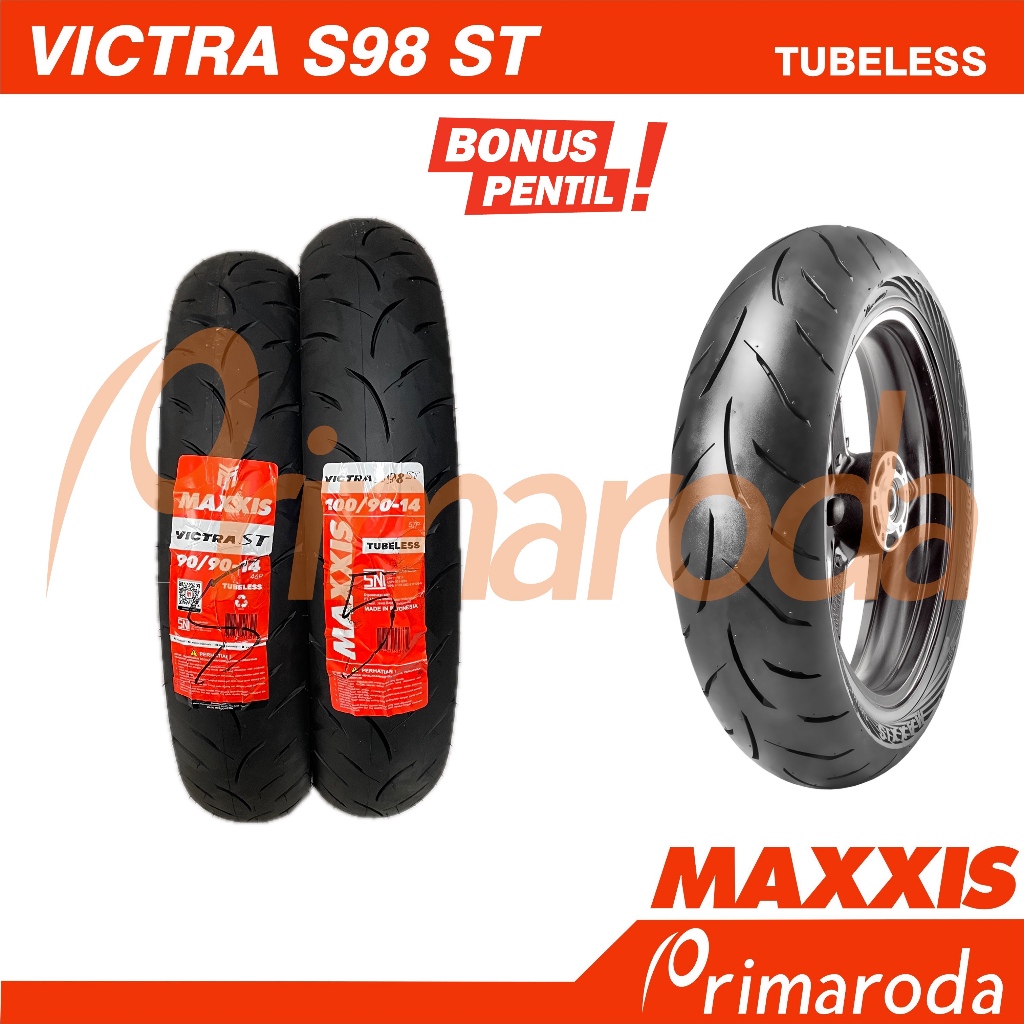 Sepasang Ban Yamaha Lexi, Lexi S, Tubeless Maxxis Victra S98ST