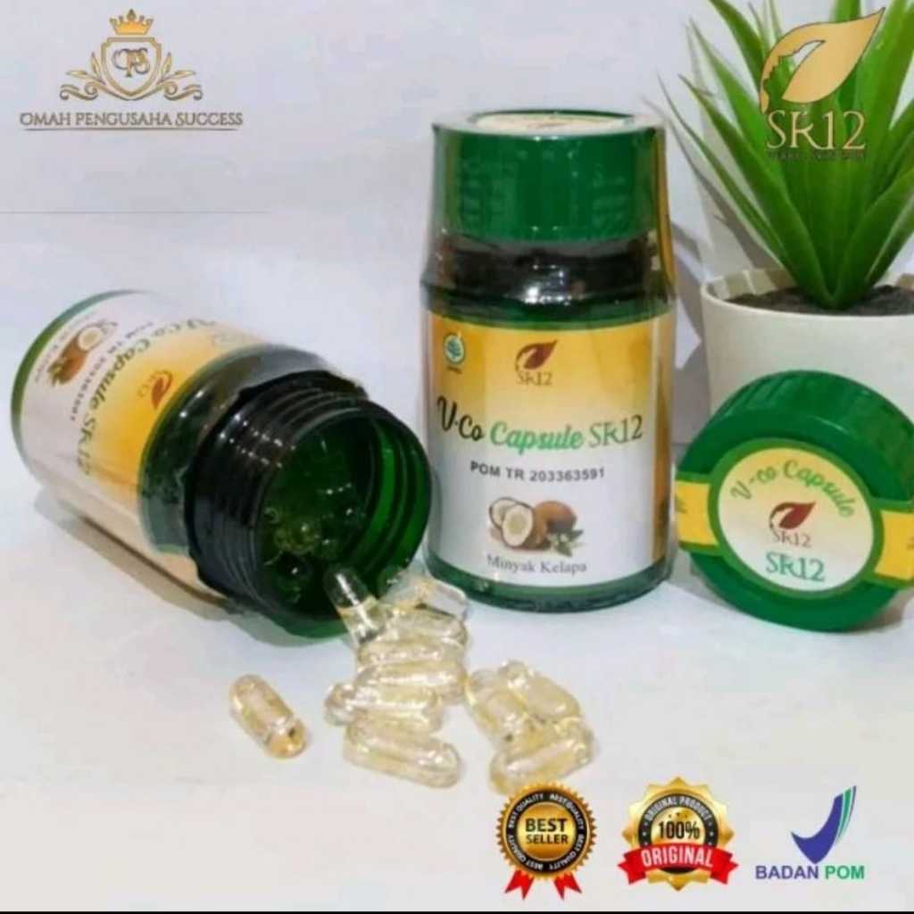 VCO Kapsul Cair SR12 Original Halal BPOM Meningkatkan Daya Tahan Tubuh