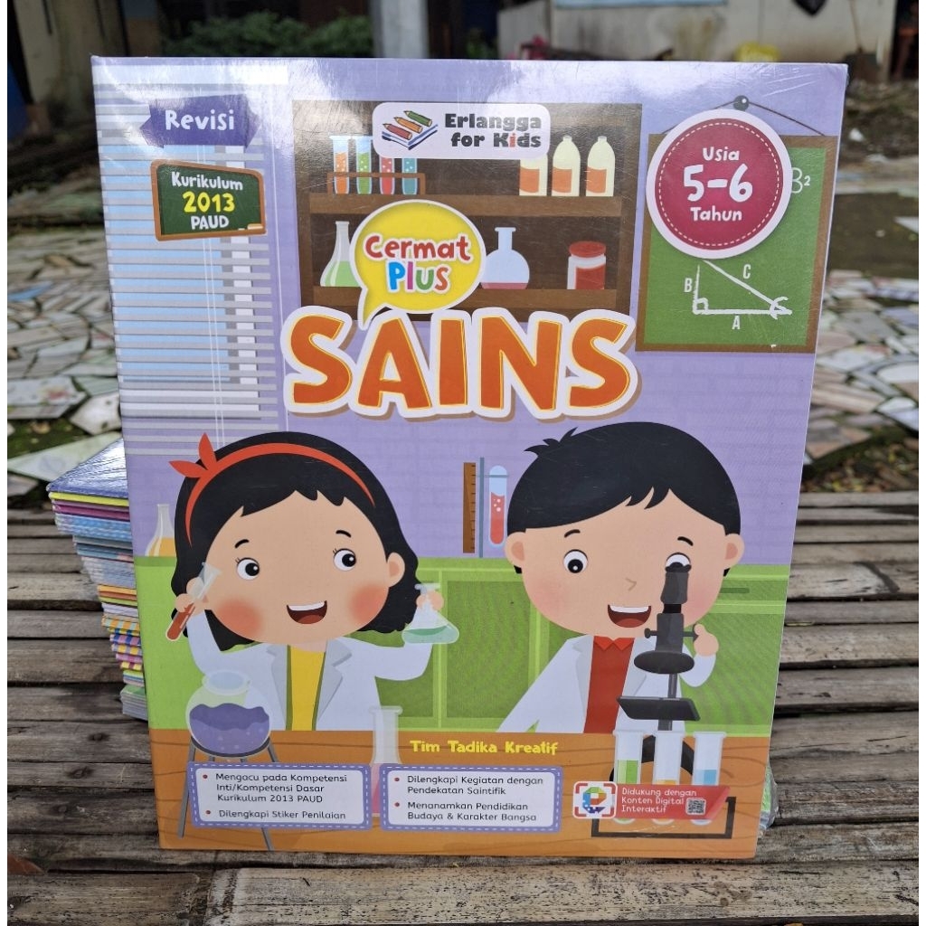 ERLANGGA FOR KIDS. CERMAT PLUS .BAHASA INGGRIS SEMESTER1.2. SAINS. UNTUK USIA 5-6 TAHUN. BUKU BARU S