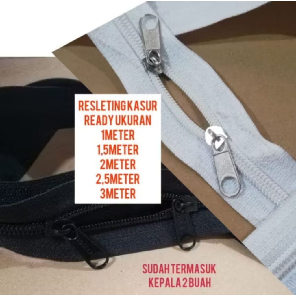 resleting kasur resleting panjang 1 meter lebih